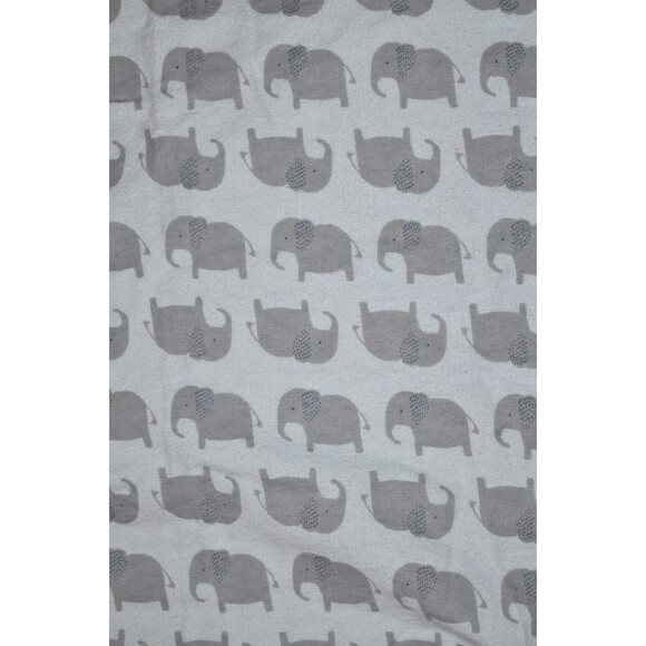 Vintage Carter's Gray Elephant  Receiving baby Blanket Cotton flannel - Picture 2 of 4